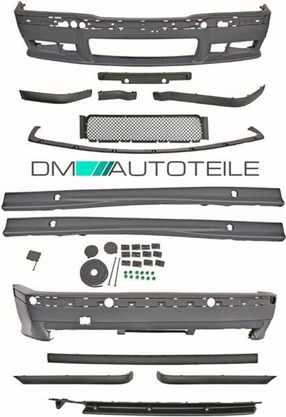 STOßSTANGE Bodykit KOMPLETT+ZUBEHÖR PASST FÜR ALLE BMW E36 MODELLE + M3 M PAKET