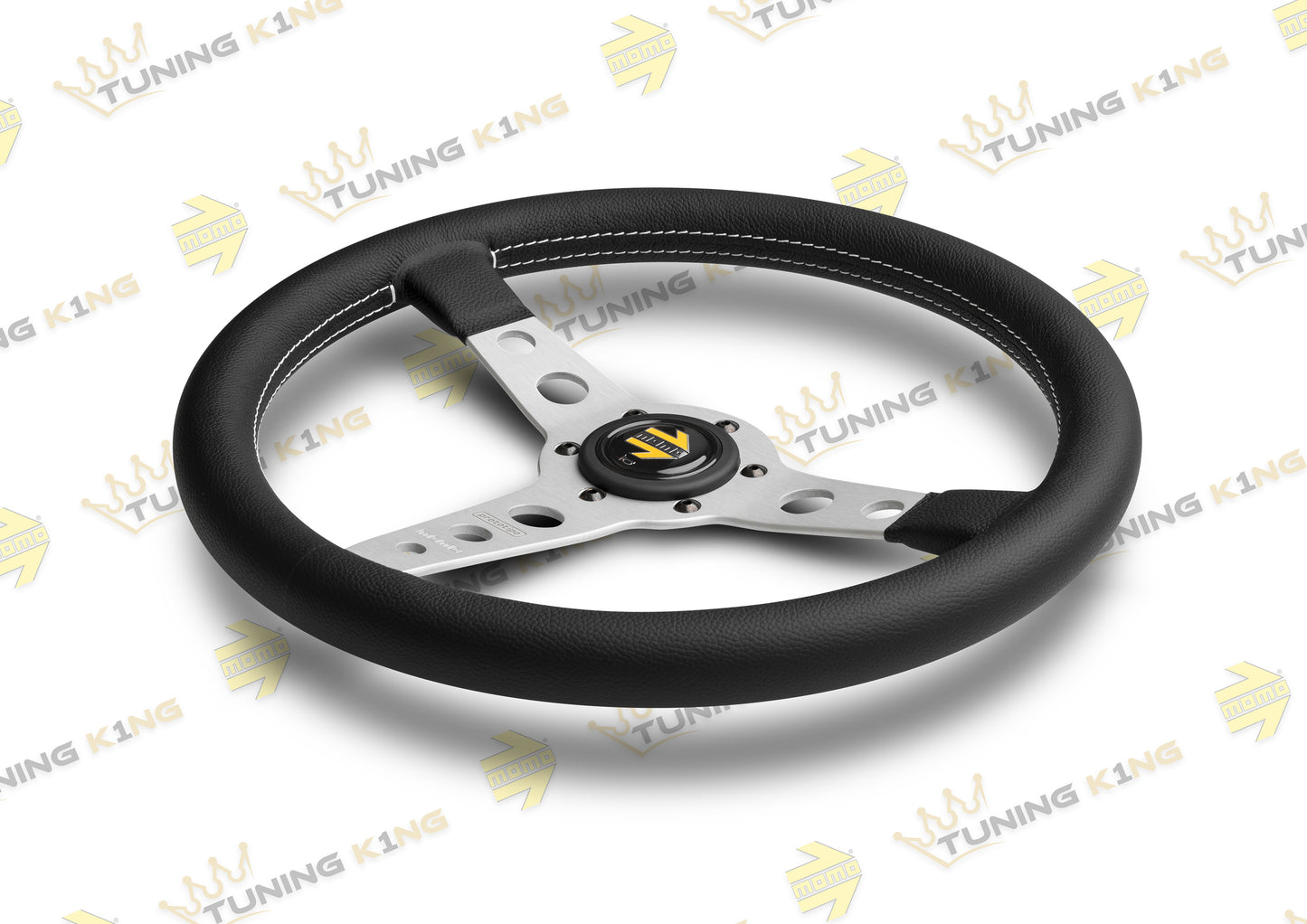 MOMO Lenkrad Prototipo 350mm Silber Glattleder