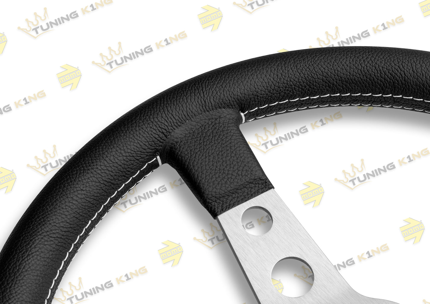 MOMO Lenkrad Prototipo 350mm Silber Glattleder