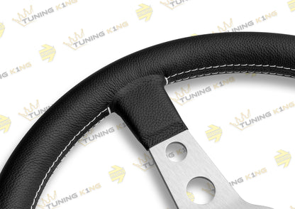 MOMO Lenkrad Prototipo 350mm Silber Glattleder