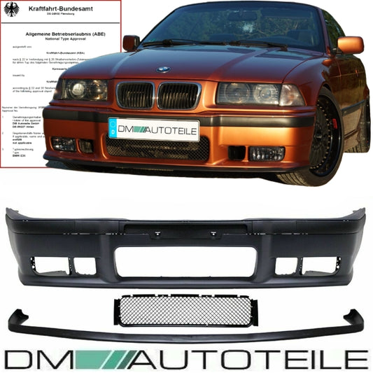 Stoßstange Vorne + GT Evo Lippe +Zubehör für M3 + ABE* passt für ALLE BMW E36 +M