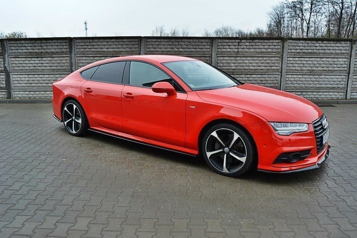 Seitenschweller Ansatz für Audi S7 / A7 S-Line C7 FL Carbon Look