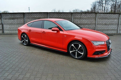 Seitenschweller Ansatz für Audi S7 / A7 S-Line C7 FL Carbon Look