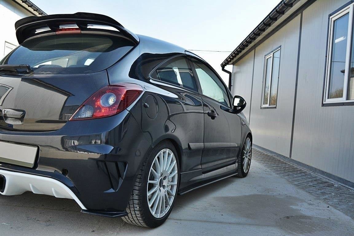 Seitenschweller Ansatz für OPEL CORSA D OPC / VXR schwarz Hochglanz