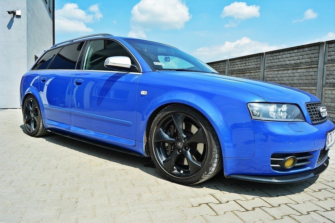 Seitenschweller Ansatz für Audi S4 / A4 / A4 S-Line B6 / B7  schwarz Hochglanz