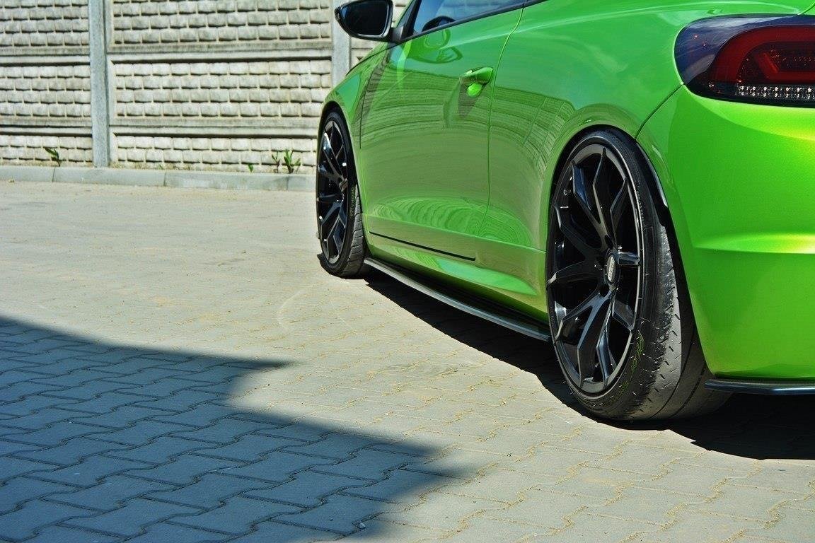 Seitenschweller Ansatz für VW SCIROCCO R schwarz Hochglanz