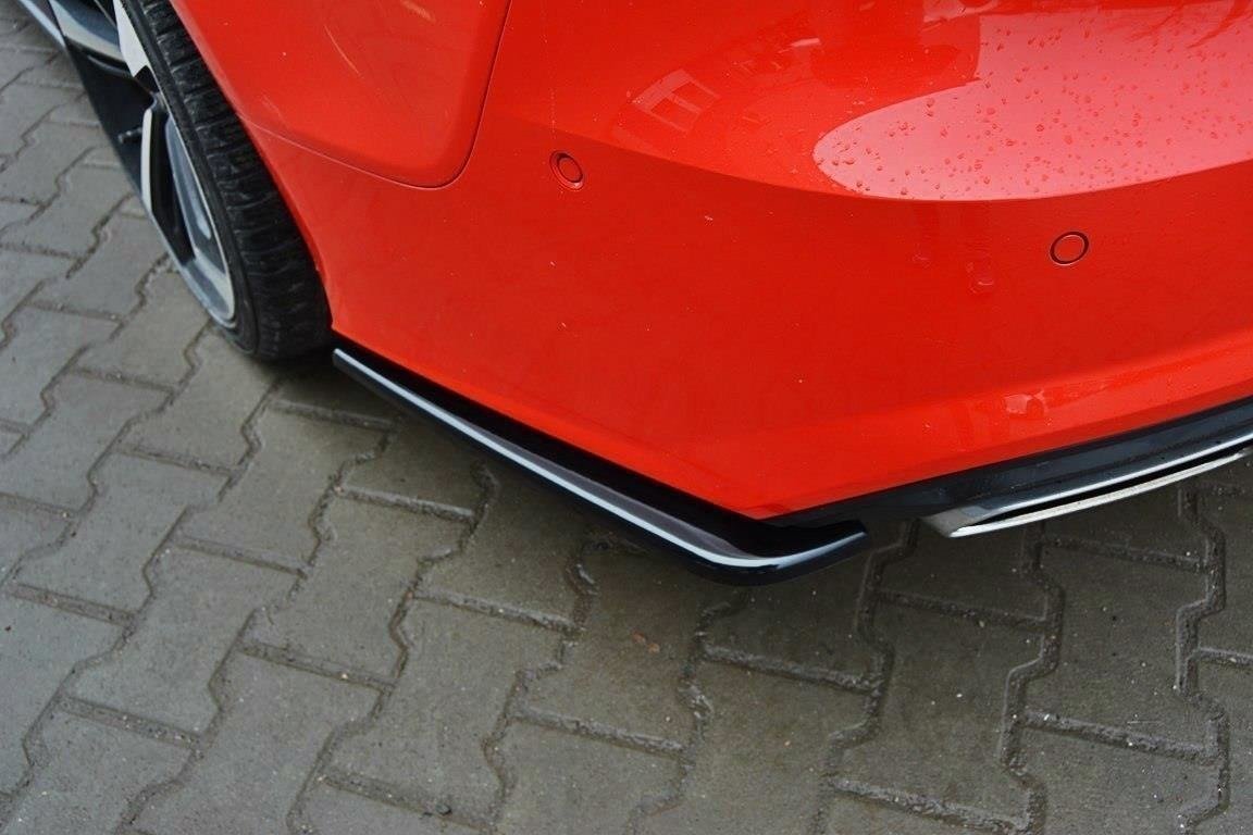 Heck Ansatz Flaps Diffusor für Audi A7 S-Line C7 FL schwarz matt