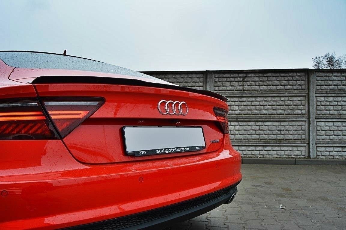 Spoiler CAP für AUDI A7 S-LINE (FACELIFT) schwarz Hochglanz