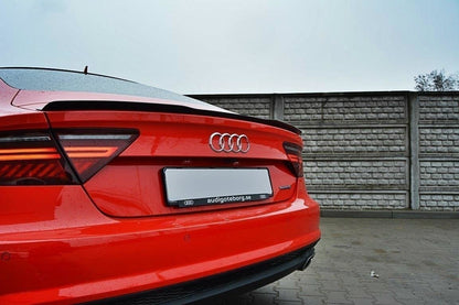 Spoiler CAP für AUDI A7 S-LINE (FACELIFT) schwarz Hochglanz