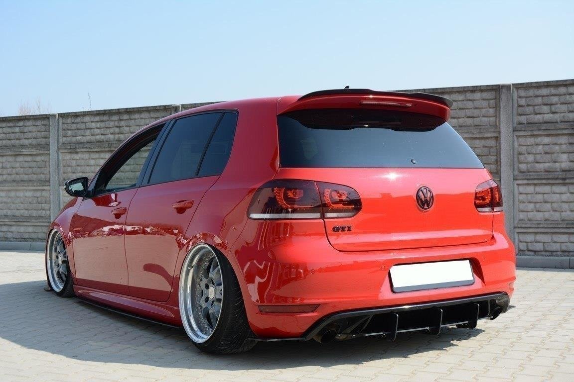 Spoiler CAP für VW GOLF 6 GTI / R schwarz matt