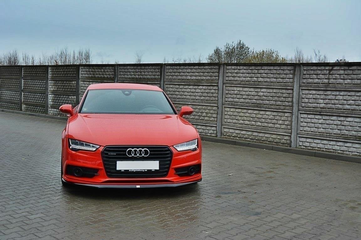 Front Ansatz für Audi S7 / A7 S-Line C7 FL schwarz Hochglanz
