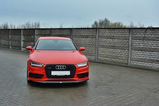Front Ansatz für Audi S7 / A7 S-Line C7 FL schwarz Hochglanz