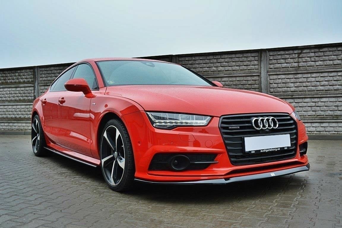 Front Ansatz für Audi S7 / A7 S-Line C7 FL schwarz matt