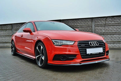 Front Ansatz für Audi S7 / A7 S-Line C7 FL schwarz matt