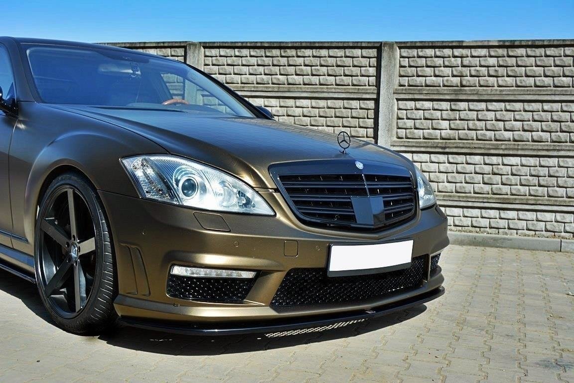 Front Ansatz für MERCEDES S-KLASSE W221 AMG schwarz matt