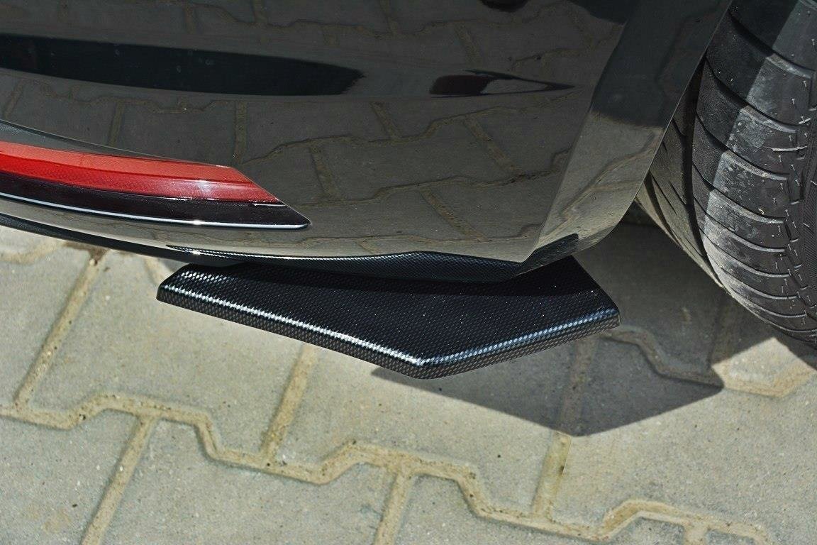 Heck Ansatz Flaps Diffusor für SEAT LEON III CUPRA / FR Carbon Look