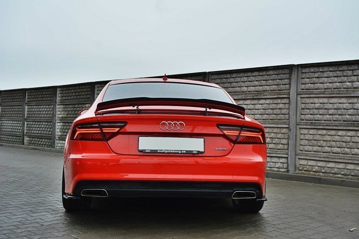 Spoiler CAP für AUDI A7 S-LINE (FACELIFT) schwarz Hochglanz
