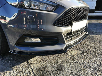 Front Ansatz V.3 für Ford Focus ST Mk3 FL schwarz Hochglanz