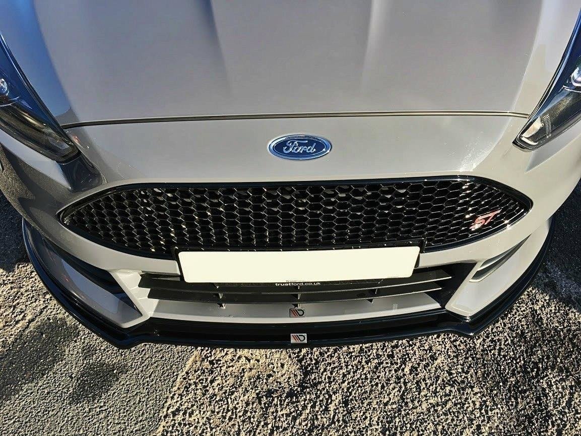 Front Ansatz V.3 für Ford Focus ST Mk3 FL schwarz Hochglanz