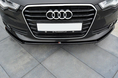 Front Ansatz für Audi A6 C7 schwarz matt