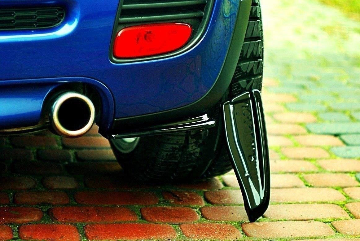 Heck Ansatz Flaps Diffusor für MINI COOPER R56 JCW schwarz matt