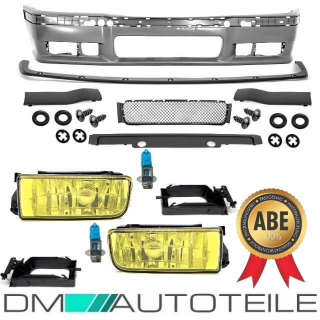 Stoßstange vorne +Lippe+Nebelscheinwerfer Gelb US +passt für BMW E36 +M M3 ABE*
