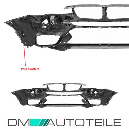 Stoßstange vorne SRA +Park Assistent grundiert passt für BMW X3 (F25) LCi 14-17