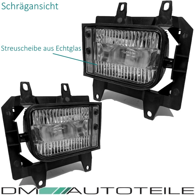 Nebelscheinwerfer SET Klarglas + H3 Birnen passend für BMW E30 Facelift ab 1987