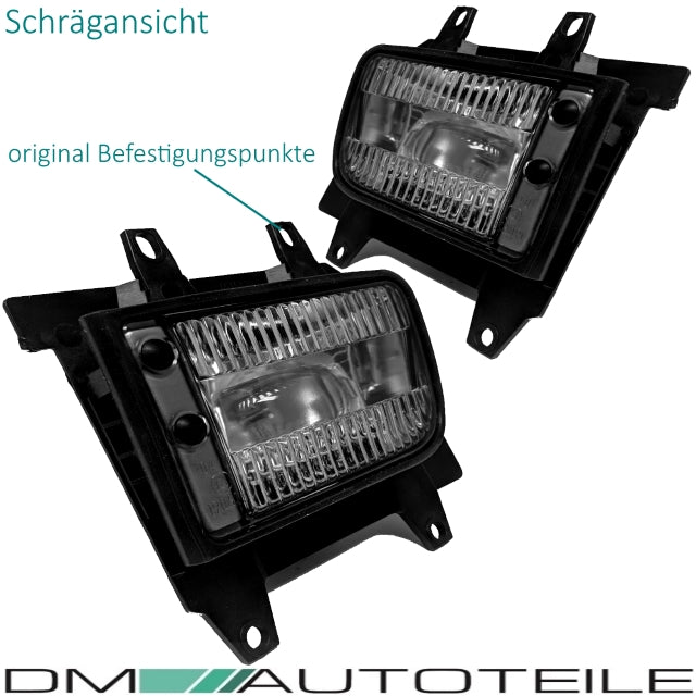 Nebelscheinwerfer SET Klarglas + H3 Birnen passend für BMW E30 Facelift ab 1987