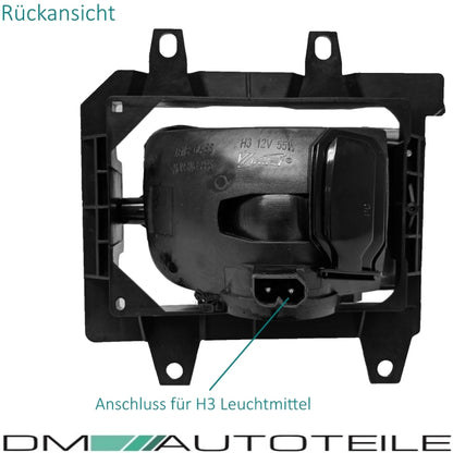 Nebelscheinwerfer SET Klarglas + H3 Birnen passend für BMW E30 Facelift ab 1987