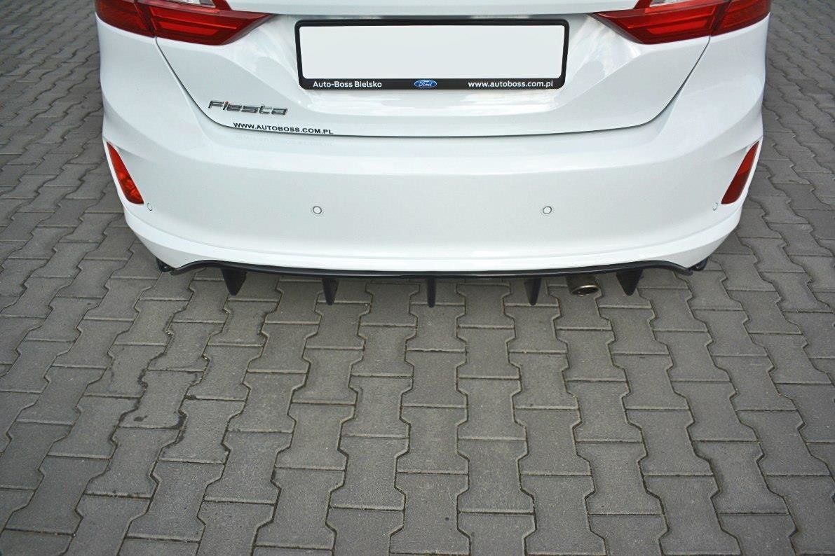 Diffusor Heck Ansatz für Ford Fiesta Mk8 ST-Line schwarz matt