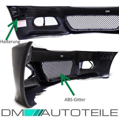 Sport Stoßstange Vorne passt für BMW E46 Vorfacelift + NSW + Nieten nicht M3