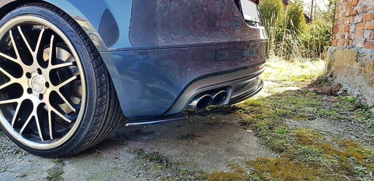Mittlerer Diffusor Heck Ansatz für Audi TT S 8J schwarz matt