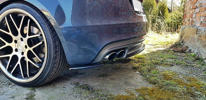 Mittlerer Diffusor Heck Ansatz für Audi TT S 8J schwarz matt
