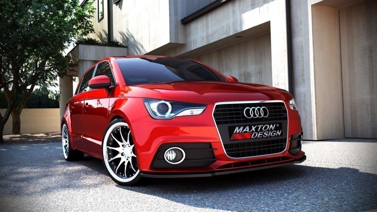 Front Ansatz für Audi A1 8X schwarz matt