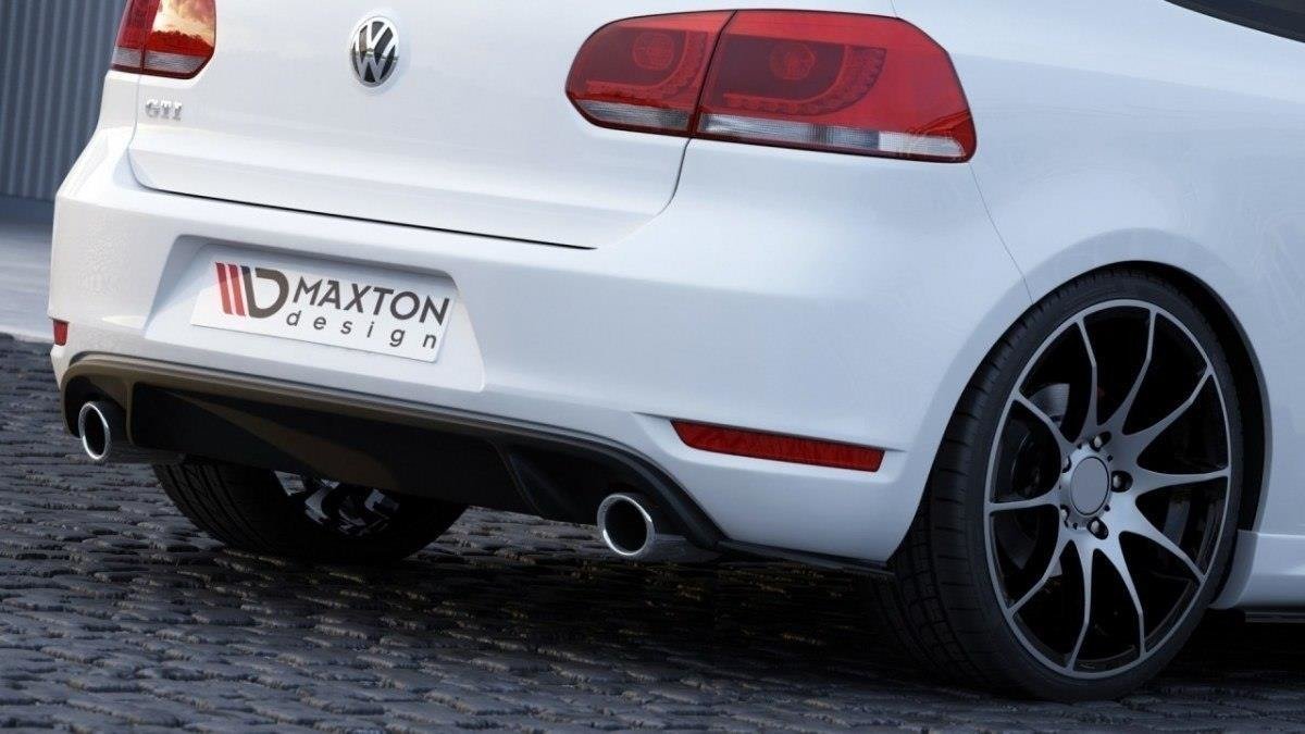 Heck Ansatz Flaps Diffusor für VW GOLF 6 GTI 35TH schwarz matt
