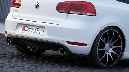 Heck Ansatz Flaps Diffusor für VW GOLF 6 GTI 35TH schwarz matt