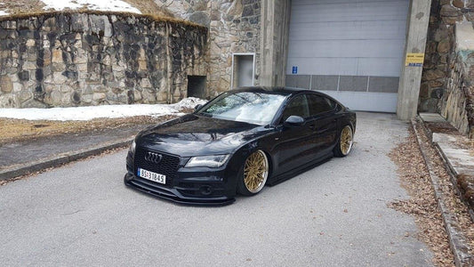Front Ansatz V.2 für Audi A7 Mk1 S-Line schwarz Hochglanz