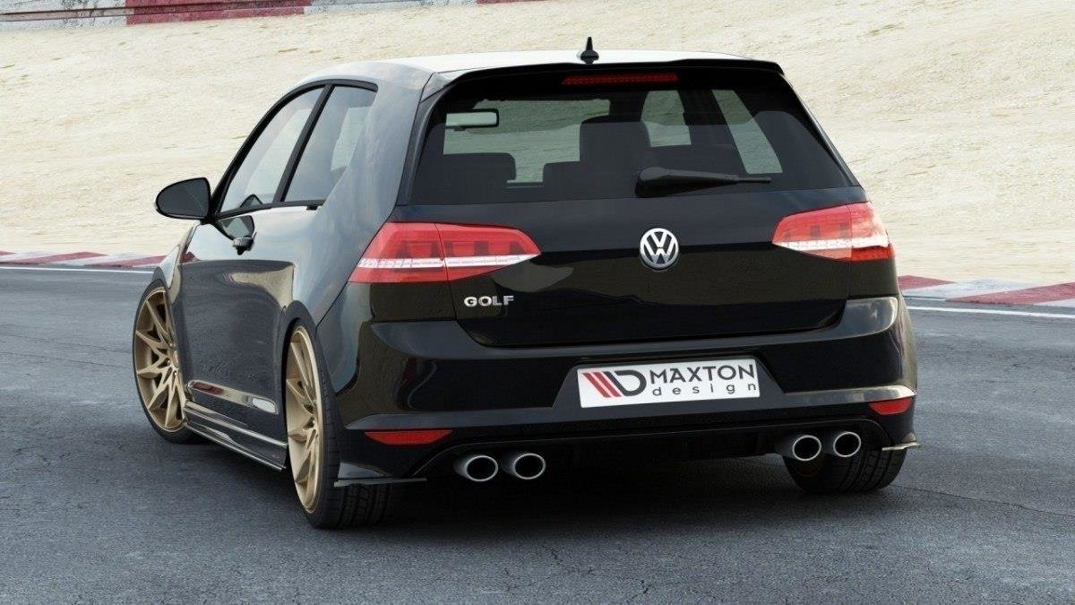 Heck Ansatz Flaps Diffusor V.1 für VW Golf 7 R / R-Line  schwarz matt