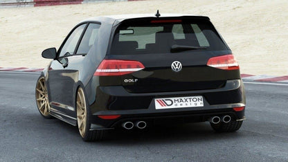 Heck Ansatz Flaps Diffusor V.1 für VW Golf 7 R / R-Line  Carbon Look