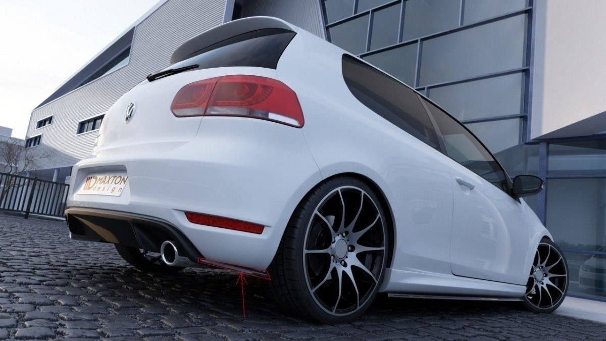 Heck Ansatz Flaps Diffusor für VW GOLF 6 GTI 35TH schwarz Hochglanz