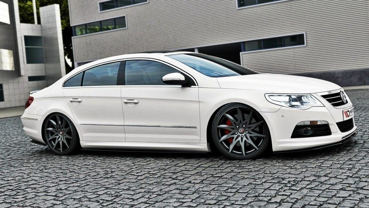 Seitenschweller Ansatz für VW Passat CC R36 RLINE (vor Facelift) schwarz Hochglanz