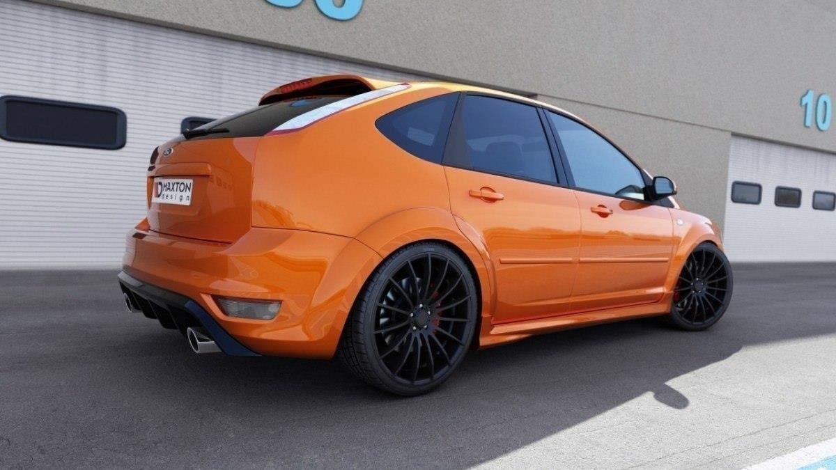Diffusor Heck Ansatz für Ford Focus ST Mk2 FL schwarz Hochglanz