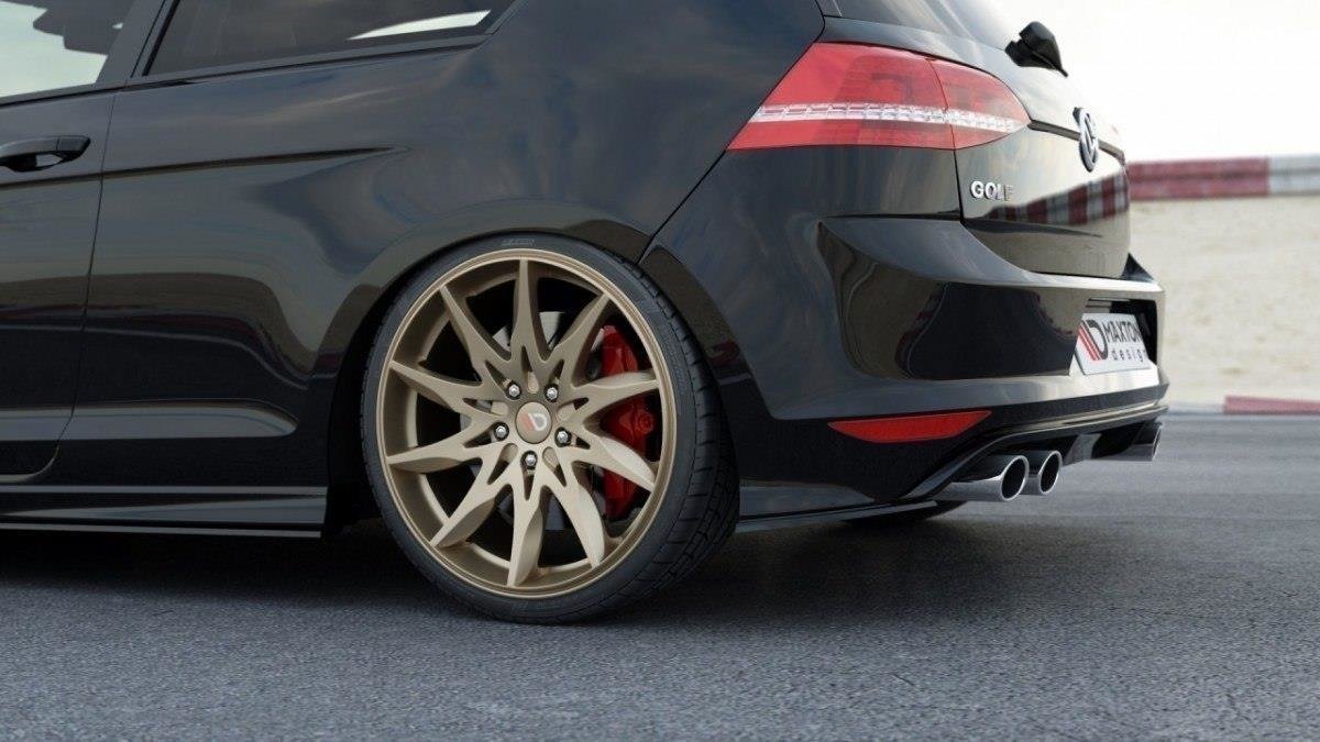 Heck Ansatz Flaps Diffusor V.1 für VW Golf 7 R / R-Line  schwarz matt