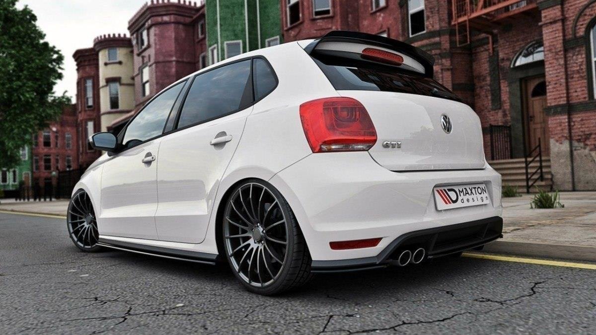 Seitenschweller Ansatz für VW POLO MK5 GTI Facelift schwarz Hochglanz
