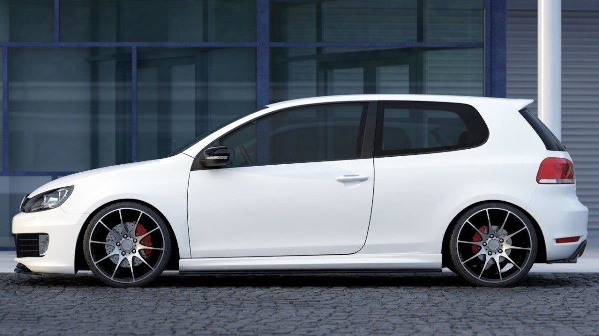 Seitenschweller Ansatz für VW GOLF 6 GTI 35TH / R20 schwarz Hochglanz