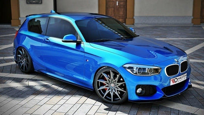 Seitenschweller Ansatz für V.1 für BMW 1er F20 M135i / M140i / M-Paket Carbon Look