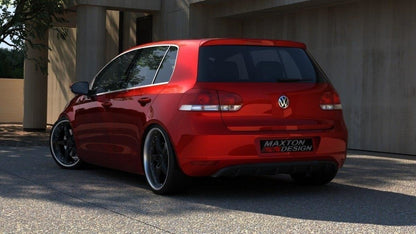 Heckschürze für VW GOLF 6 OHNE AUSPUFF schwarz matt