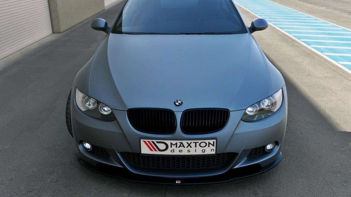 Front Ansatz für BMW 3er E92 M Paket schwarz Hochglanz