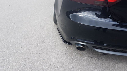 Heck Ansatz Flaps Diffusor für Audi A7 Mk1 S-Line Carbon Look